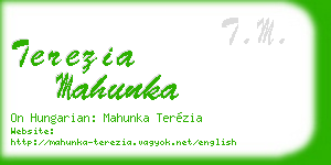 terezia mahunka business card