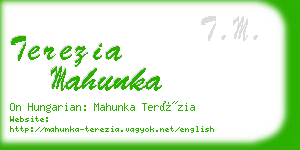 terezia mahunka business card